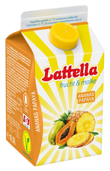 Lattella frucht & molke Ananas-Papaya