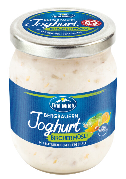 Tirol Milch Bergbauernjoghurt Bircher Müsli 4 %