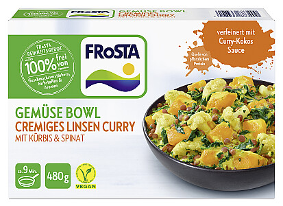 Frosta Gemüse Bowl Cremiges Linsen Curry