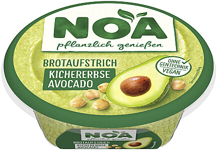 Noa Kichererbse Avocado Brotaufstrich