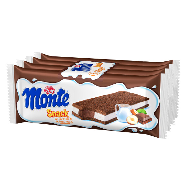 Monte Snack Milchcreme-Schoko-Nuss 4er