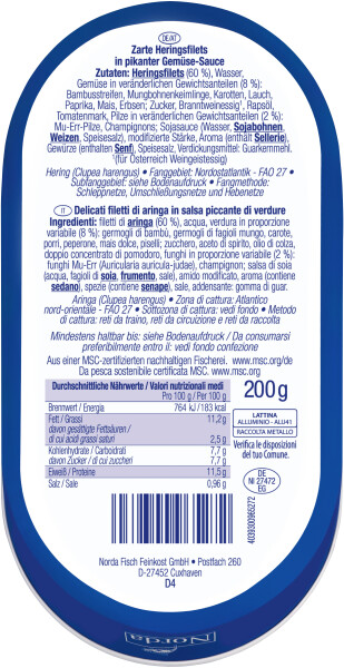 Norda Heringsfilet MSC China Art