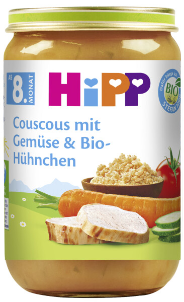 HiPP Bio Couscous-Gemüse-Biohühnchen 8. Monat