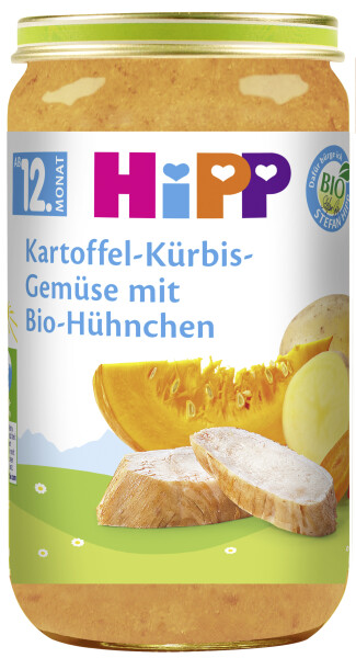 Hipp Kartoffel-Kürbis-Gemüse mit Bio-Hühnchen ab 12. Monat