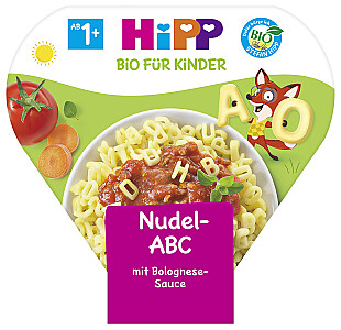 Hipp Nudel-ABC mit Bolognese-Sauce