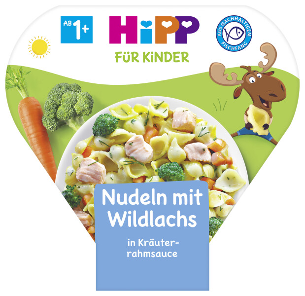 Nudeln mit Wildlachs in Kräuterrahmsauce
