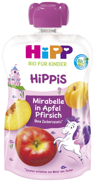 Hipp Hippis Mirabelle in Apfel-Pfirisich