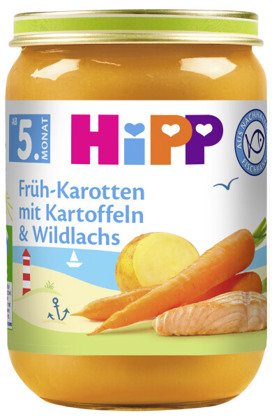 Hipp Früh Karotten mit Kartoffeln und Wildlachs