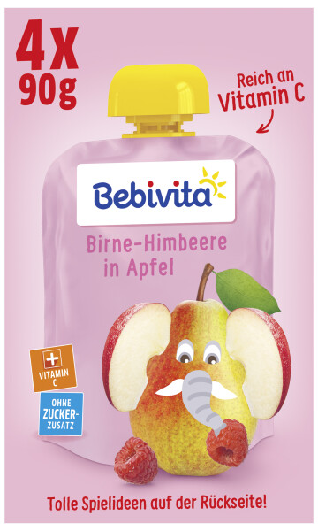 Bebivita Kinderspaß Birne-Himbeere-Apfel
