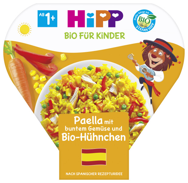 Hipp Bio Für Kinder Paella mit buntem Gemüse und Bio-Hühnchen