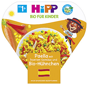 Hipp Bio Für Kinder Paella mit buntem Gemüse und Bio-Hühnchen