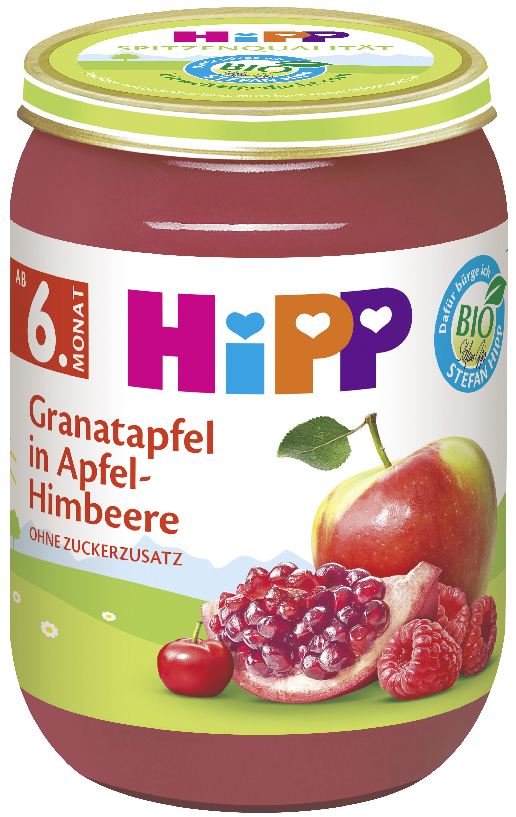 HiPP Bio Granatapfel in Apfel-Himbeere 6. Monat