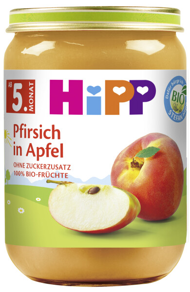 Hipp Früchte Pfirsich mit Apfel Bio