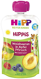Hipp Hippis Waldbeeren in Apfel-Pfirsich