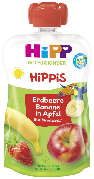 Hipp Hippis Erdbeere-Banane in Apfel
