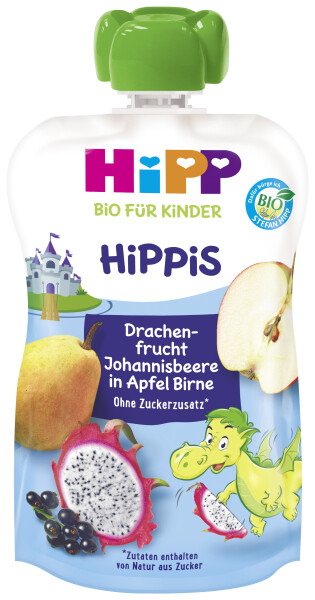Hipp Hippis Drachenfrucht-Johannisbeere in Apfel-Birne