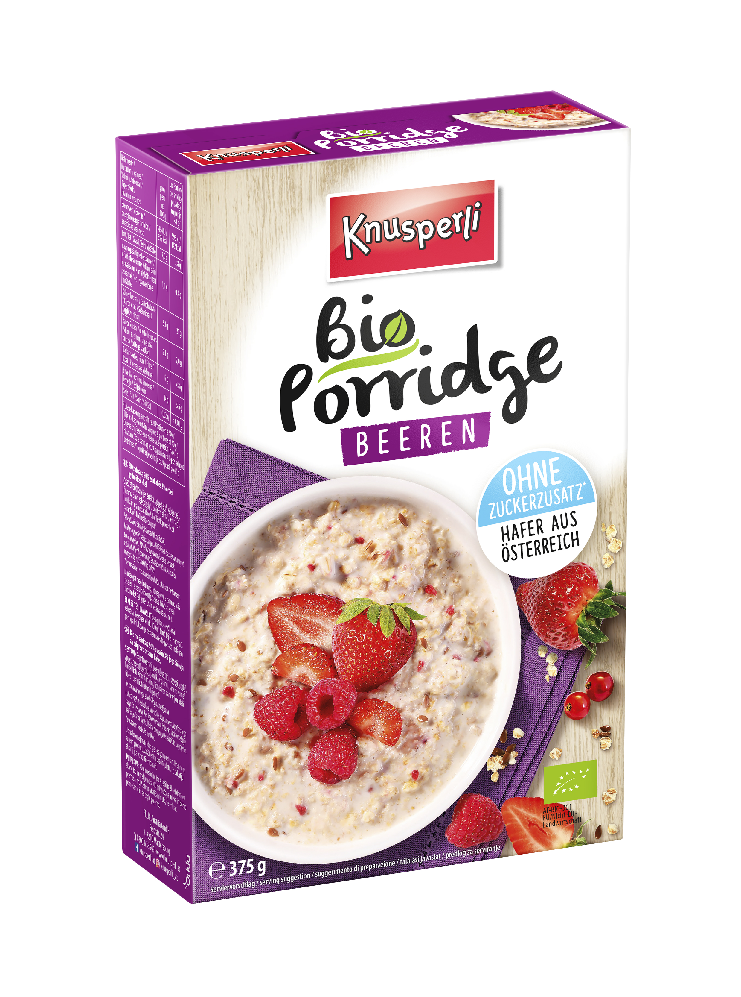 Knusperli Bio Porridge Beeren
