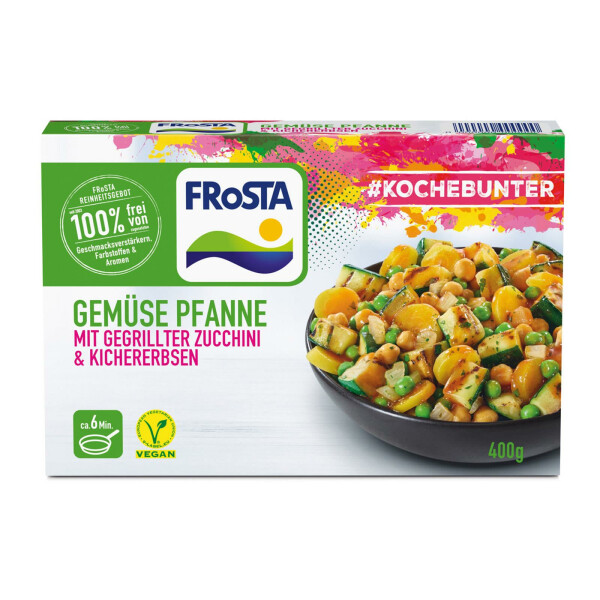 Frosta Gemüse Pfanne Zucchini & Kichererbsen