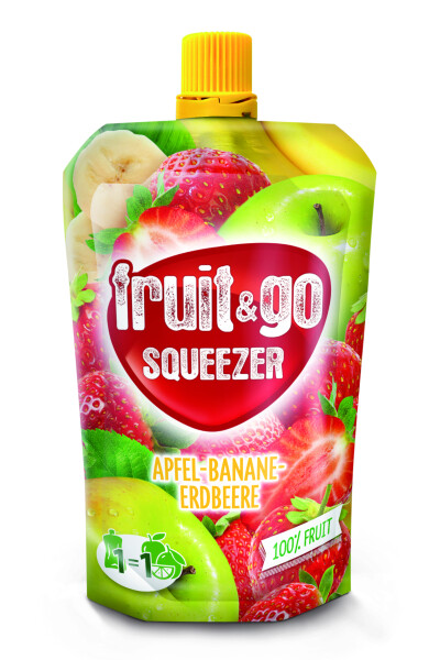 efko fruit&go SQUEEZER Apfel-Banane-Erdbeere