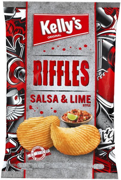 Kelly's Chips Riffles Salsa & Lime