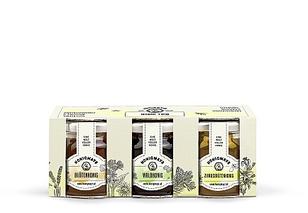 Honigmayr Trio Waldhonig, Blütenhonig, Zitrusblütenhonig 3x50 g