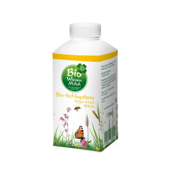 Natürlich für uns Bio Wiesenmilch Bio Schlagobers 32%