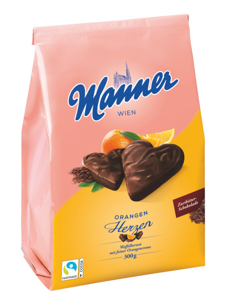 Manner Waffelherzen Orange
