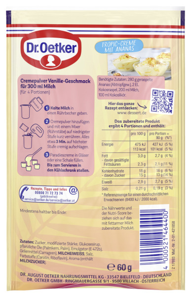 Dr. Oetker Paradiescreme Vanille