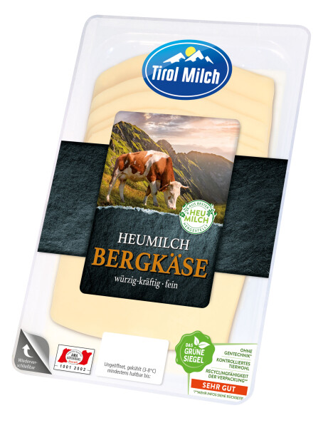 Tirol Milch Heumilch Bergkäse Scheiben 45%