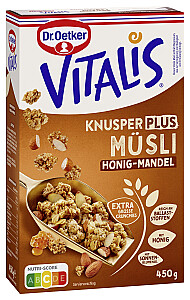 Dr. Oetker Vitalis Knuspermüsli Plus Honig-Mandel