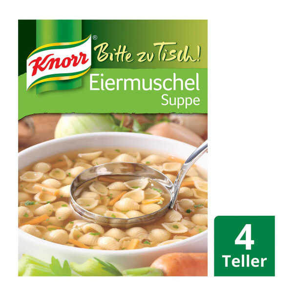 Knorr Bitte zu Tisch Eiermuschelsuppe mit Fleischklößchen