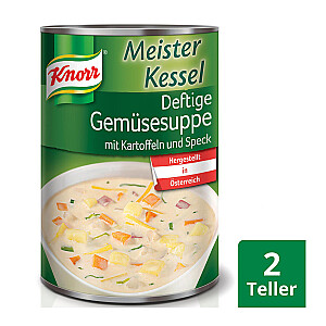 Knorr Meisterkessel Deftige Gemüsesuppe mit Kartoffeln und Speck