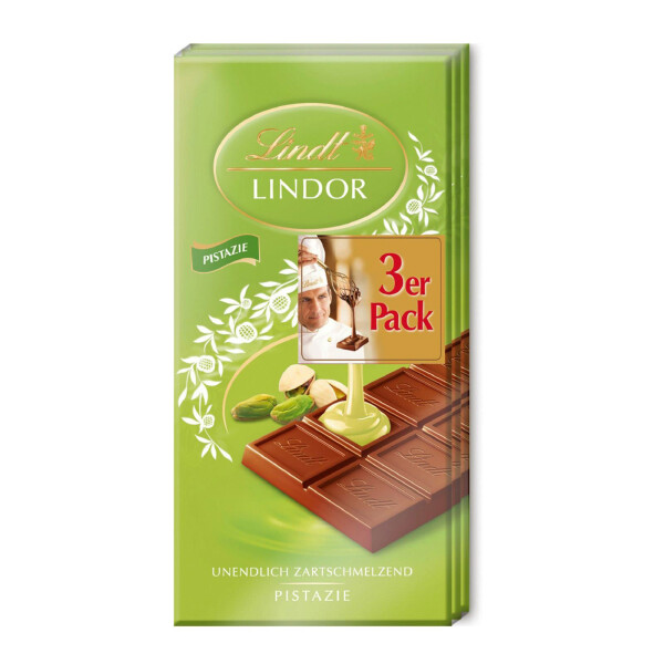 Lindt Lindor Tafel Pistazie 3er