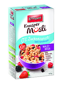 Knusperli Waldbeer Knuspermüsli ohne Zuckerzusatz