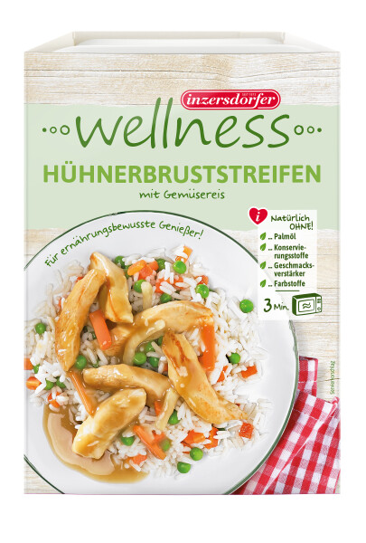 Inzersdorfer Wellness Hühnerbruststreifen mit Gemüsereis