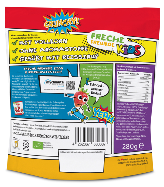 Freche Freunde Bio Eddas Knusper Müsli - Beeren-Mix