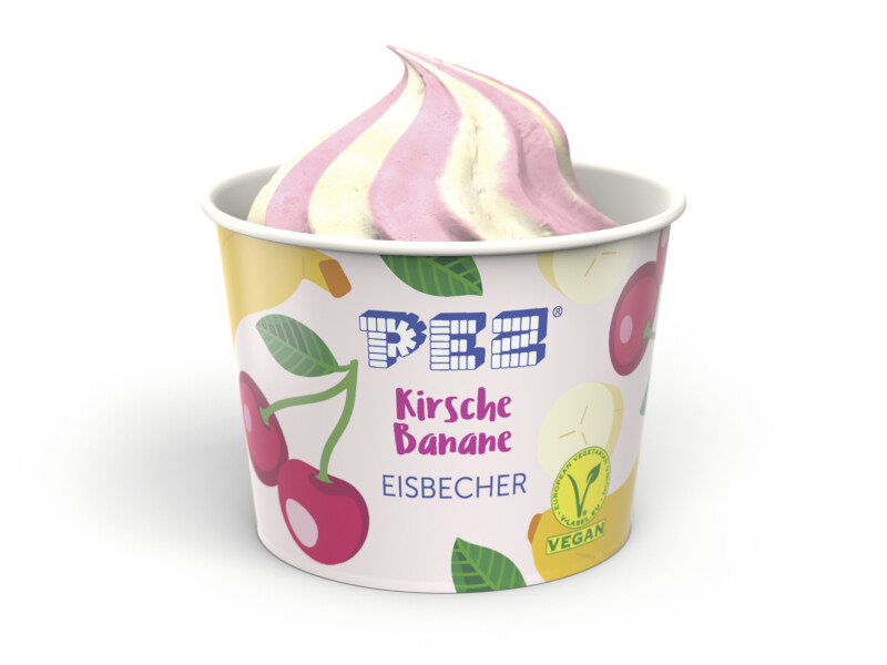Pez Kirsche Banane Eisbecher