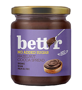 bett'r Haselnuss Kakao Aufstrich ohne Zuckerzusatz